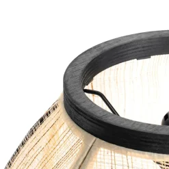 Kinder QAZQA Kinderzimmerlampen|Pendelleuchten*Orientalische Hängelampe braun Stoff 35 cm - Rob