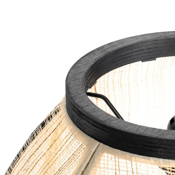 Kinder QAZQA Kinderzimmerlampen|Pendelleuchten*Orientalische Hängelampe braun Stoff 35 cm - Rob