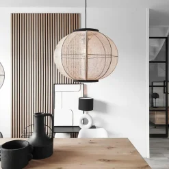 Kinder QAZQA Kinderzimmerlampen|Pendelleuchten*Orientalische Hängelampe braun Stoff 48 cm - Rob