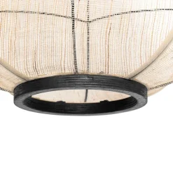 Kinder QAZQA Kinderzimmerlampen|Pendelleuchten*Orientalische Hängelampe braun Stoff 48 cm - Rob