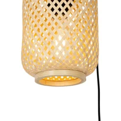 QAZQA Pendelleuchten|Wohnzimmerlampen*Orientalische Hängelampe Bambus 3-flammig - Yvonne