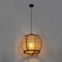 Kinder QAZQA Kinderzimmerlampen|Pendelleuchten*Orientalische Hängelampe braun 50 cm - Pascal