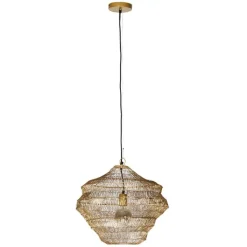 QAZQA Pendelleuchten|Wohnzimmerlampen*Orientalische Hängelampe Gold 45 cm x 40 cm - Vadi