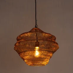 QAZQA Pendelleuchten|Wohnzimmerlampen*Orientalische Hängelampe Gold 45 cm x 40 cm - Vadi