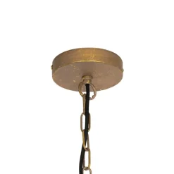 QAZQA Pendelleuchten|Wohnzimmerlampen*Orientalische Hängelampe Gold mit Muster 26cm - Mowgli