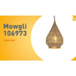 QAZQA Pendelleuchten|Wohnzimmerlampen*Orientalische Hängelampe Gold mit Muster 26cm - Mowgli