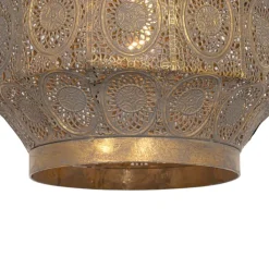 QAZQA Pendelleuchten|Wohnzimmerlampen*Orientalische Hängelampe Gold mit Muster 26cm - Mowgli