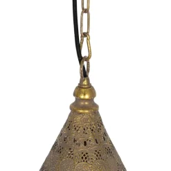 QAZQA Pendelleuchten|Wohnzimmerlampen*Orientalische Hängelampe Gold mit Muster 26cm - Mowgli
