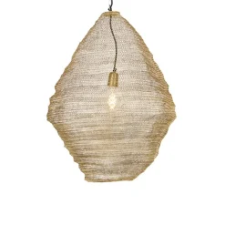 QAZQA Pendelleuchten|Wohnzimmerlampen*Orientalische Hängelampe Gold 60 cm - Nidum