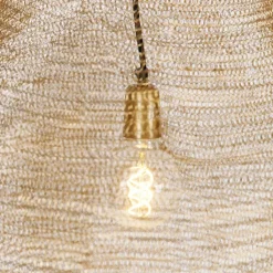 QAZQA Schlafzimmerlampen|Küchenlampen*Orientalische Hängelampe Gold 60 cm - Nidum L.