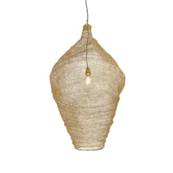 QAZQA Schlafzimmerlampen|Küchenlampen*Orientalische Hängelampe Gold 60 cm - Nidum L.
