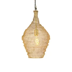 QAZQA Pendelleuchten|Wohnzimmerlampen*Orientalische Hängelampe Gold 30 cm - Nidum