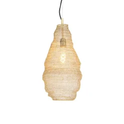 QAZQA Schlafzimmerlampen|Wohnzimmerlampen*Orientalische Hängelampe Gold - Nidum Rombo