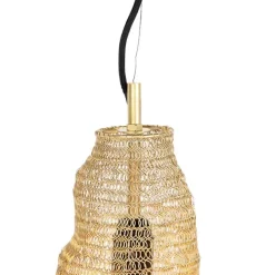 QAZQA Schlafzimmerlampen|Wohnzimmerlampen*Orientalische Hängelampe Gold - Nidum Rombo