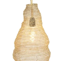 QAZQA Schlafzimmerlampen|Wohnzimmerlampen*Orientalische Hängelampe Gold - Nidum Rombo