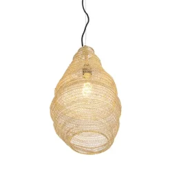 QAZQA Schlafzimmerlampen|Wohnzimmerlampen*Orientalische Hängelampe Gold - Nidum Rombo