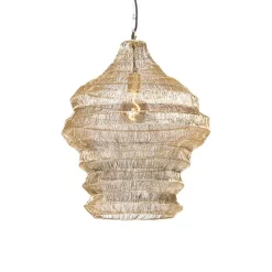 QAZQA Pendelleuchten|Wohnzimmerlampen*Orientalische Hängelampe Gold 45 cm x 60 cm - Vadi