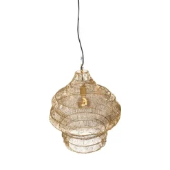 QAZQA Pendelleuchten|Wohnzimmerlampen*Orientalische Hängelampe Gold 45 cm x 60 cm - Vadi