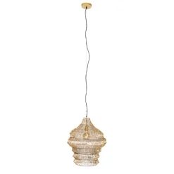 QAZQA Pendelleuchten|Wohnzimmerlampen*Orientalische Hängelampe Gold 45 cm x 60 cm - Vadi