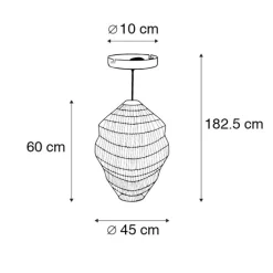 QAZQA Pendelleuchten|Wohnzimmerlampen*Orientalische Hängelampe Gold 45 cm x 60 cm - Vadi