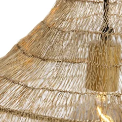 QAZQA Pendelleuchten|Wohnzimmerlampen*Orientalische Hängelampe Gold 45 cm x 60 cm - Vadi