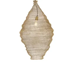 QAZQA Pendelleuchten|Wohnzimmerlampen*Orientalische Hängelampe Gold 90 cm - Nidum