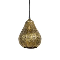 QAZQA Pendelleuchten|Wohnzimmerlampen*Orientalische Hängelampe Gold 17,5cm - Billa Dia