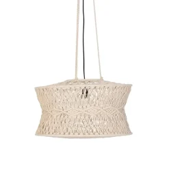 QAZQA Pendelleuchten|Wohnzimmerlampen*Orientalische Hängelampe natur 50 cm - Leonard