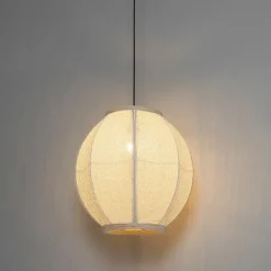 Kinder QAZQA Kinderzimmerlampen|Pendelleuchten*Orientalische Hängelampe Naturstoff 46 cm - Rob