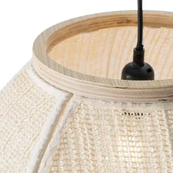 Kinder QAZQA Kinderzimmerlampen|Pendelleuchten*Orientalische Hängelampe Naturstoff 46 cm - Rob