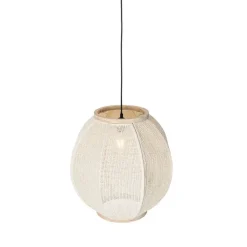 Kinder QAZQA Kinderzimmerlampen|Pendelleuchten*Orientalische Hängelampe Naturstoff 46 cm - Rob