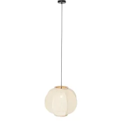 Kinder QAZQA Kinderzimmerlampen|Pendelleuchten*Orientalische Hängelampe Naturstoff 48 cm - Rob