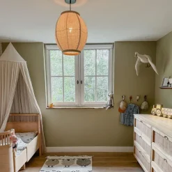 Kinder QAZQA Kinderzimmerlampen|Pendelleuchten*Orientalische Hängelampe Naturstoff 35 cm - Rob