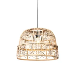QAZQA Pendelleuchten|Wohnzimmerlampen*Orientalische Hängelampe Rattan 44 cm - Michelle