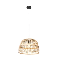 QAZQA Pendelleuchten|Wohnzimmerlampen*Orientalische Hängelampe Rattan 44 cm - Michelle