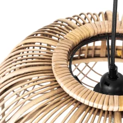 QAZQA Pendelleuchten|Wohnzimmerlampen*Orientalische Hängelampe Rattan 44 cm - Michelle