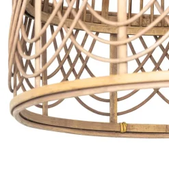 QAZQA Pendelleuchten|Wohnzimmerlampen*Orientalische Hängelampe Rattan 44 cm - Michelle