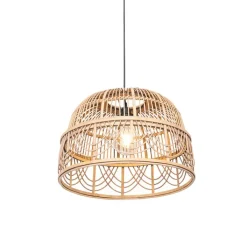 QAZQA Pendelleuchten|Wohnzimmerlampen*Orientalische Hängelampe Rattan 44 cm - Michelle