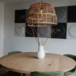 QAZQA Schlafzimmerlampen|Küchenlampen*Orientalische Hängelampe Rattan 49 cm - Michelle