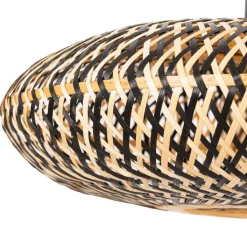 Kinder QAZQA Kinderzimmerlampen|Pendelleuchten*Orientalische Hängelampe schwarzer Bambus 50 cm - Ostrava