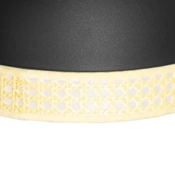 QAZQA Pendelleuchten|Wohnzimmerlampen*Orientalische Hängelampe schwarz mit Rattan 30 cm - Magna Rattan