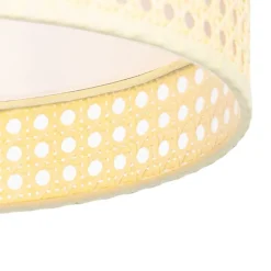 QAZQA Pendelleuchten|Wohnzimmerlampen*Orientalische Hängelampe schwarz mit Rattan 30 cm - Magna Rattan