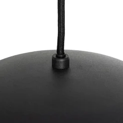 QAZQA Pendelleuchten|Wohnzimmerlampen*Orientalische Hängelampe schwarz mit Rattan 30 cm - Magna Rattan