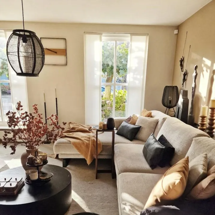 Kinder QAZQA Kinderzimmerlampen|Pendelleuchten*Orientalische Hängelampe Schwarz Stoff 35 cm - Rob