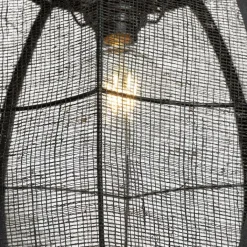 Kinder QAZQA Kinderzimmerlampen|Pendelleuchten*Orientalische Hängelampe Schwarz Stoff 35 cm - Rob