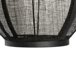 Kinder QAZQA Kinderzimmerlampen|Pendelleuchten*Orientalische Hängelampe Schwarz Stoff 35 cm - Rob