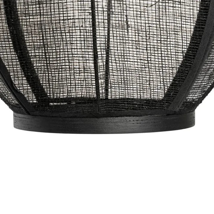 Kinder QAZQA Kinderzimmerlampen|Pendelleuchten*Orientalische Hängelampe Schwarz Stoff 35 cm - Rob