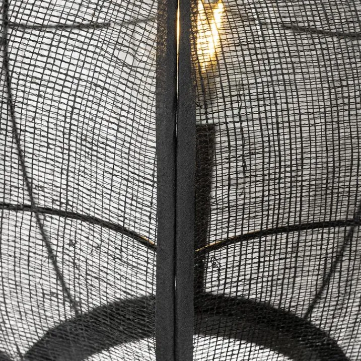 Kinder QAZQA Kinderzimmerlampen|Pendelleuchten*Orientalische Hängelampe Schwarz Stoff 35 cm - Rob