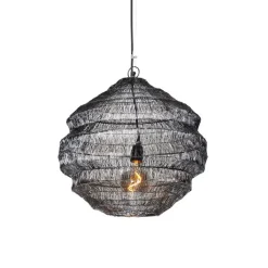 QAZQA Pendelleuchten|Wohnzimmerlampen*Orientalische Hängelampe schwarz 45 cm x 40 cm - Vadi