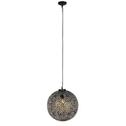 QAZQA Pendelleuchten|Wohnzimmerlampen*Orientalische Hängelampe schwarz mit Gold 45 cm - Radiante